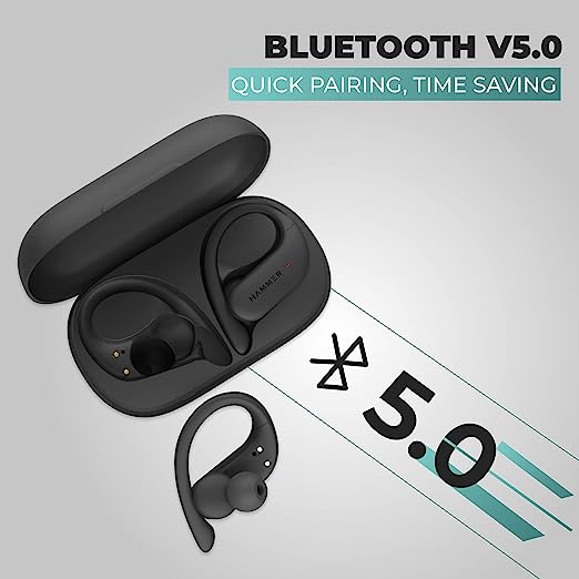 HAMMER KO 2.0 Wireless Bluetooth in Ear True Wireless Earbuds with Mic (Black) HAMMER KO 2.0 Wireless Bluetooth in Ear True Wireless Earbuds with Mic (Black)